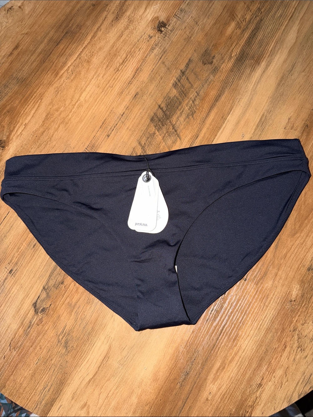 NWT Prana Solid Navy Low-Rise Bikini Bottom. XL